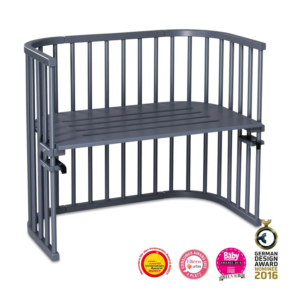 Side By Side Seng Maxi Grå - Ideel til Tvillinger!