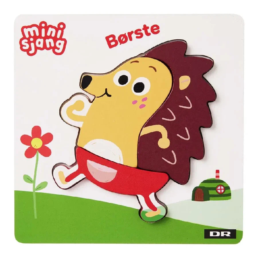 Dr Børste Træpuslespil, 3 Brikker fra Maki