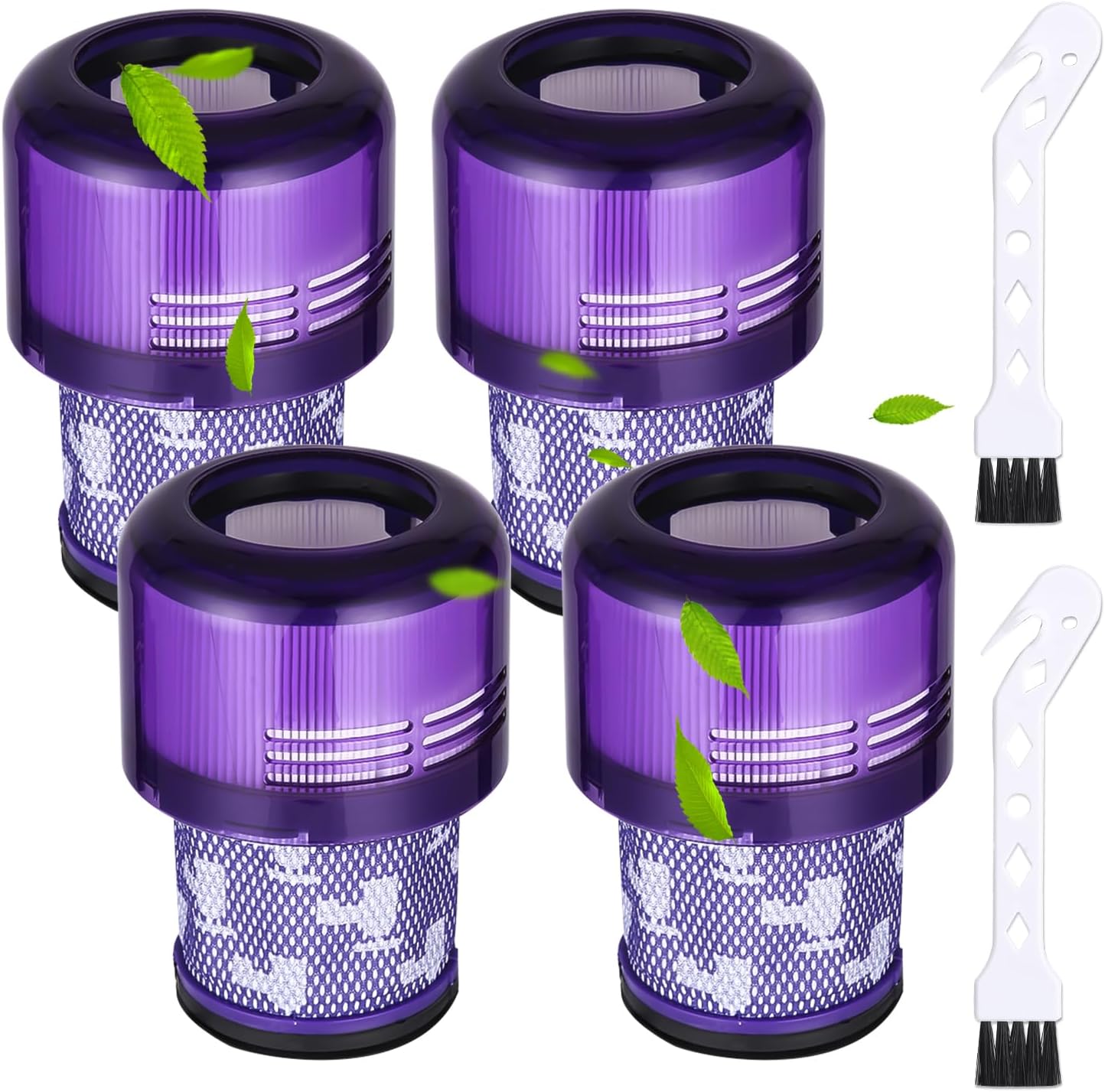 HEPA-filter til Dyson V15 - 4 pak, vaskbar, lilla