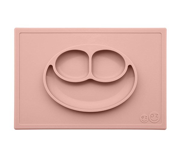 Dækkeserviet Og Skål I ét   Happy Mat   Støvet Rosa fra Ezpz