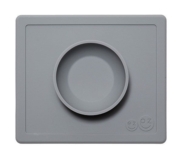 Dækkeserviet Og Skål I ét   Happy Bowl   Grå fra Ezpz