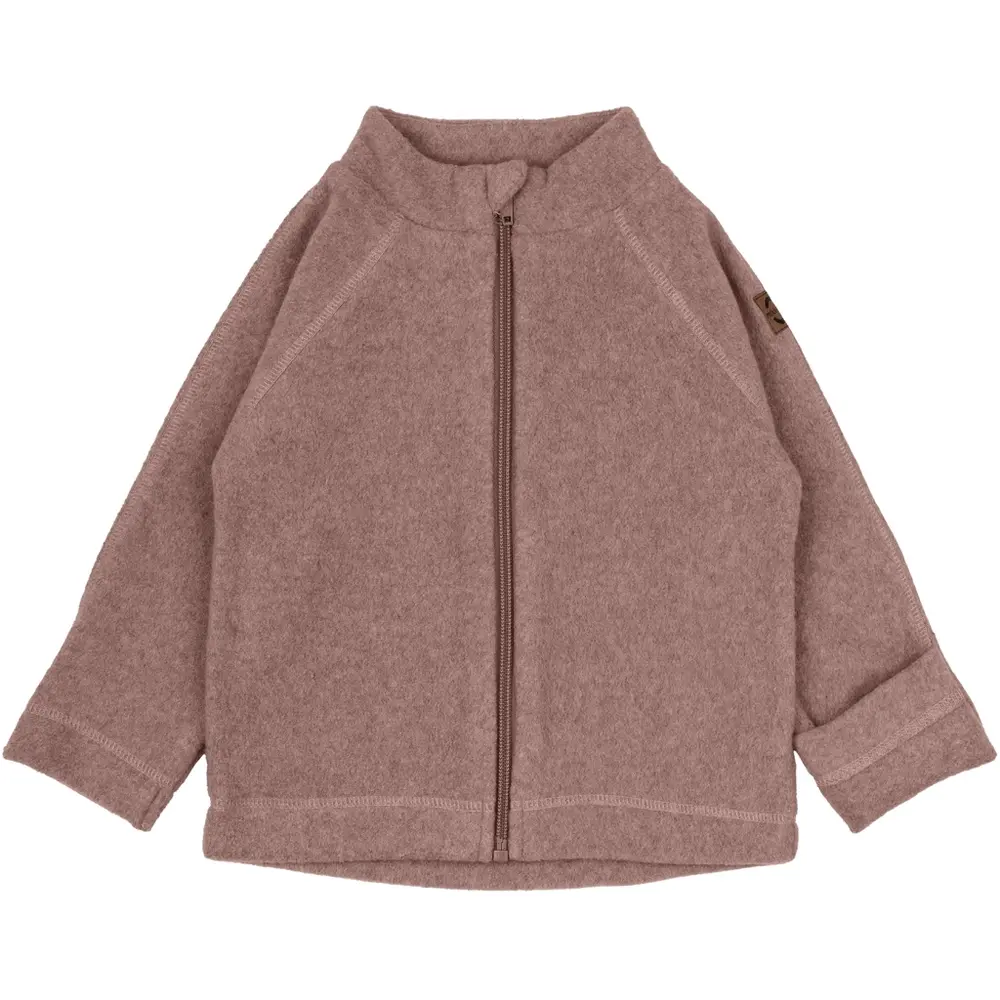 Bomuld Fleece Baby Jakke   Burlwoodme   4 år fra Mikk-line