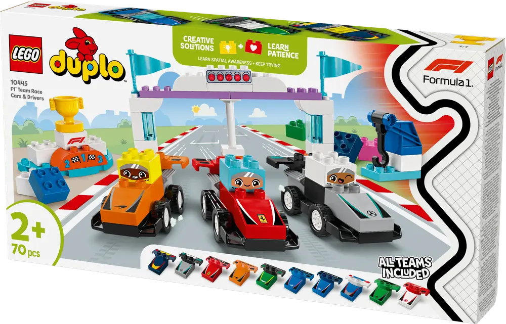 F1 Teams Med Racerbiler Og Kørere 10445 fra Lego Duplo