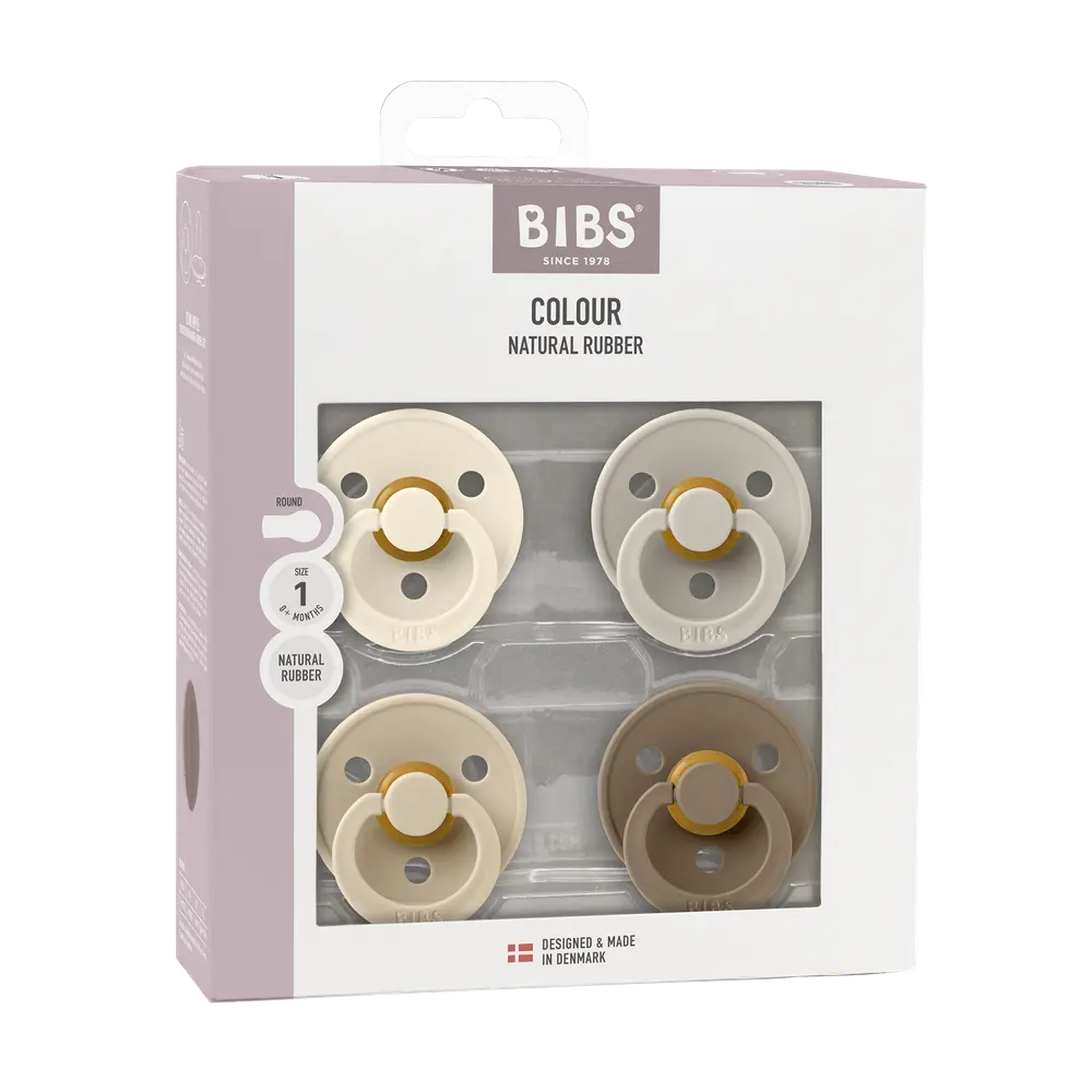 Colour 4 Pk Latex Str. 1 Ivory Sand Vanilla Dark Oak fra Bibs