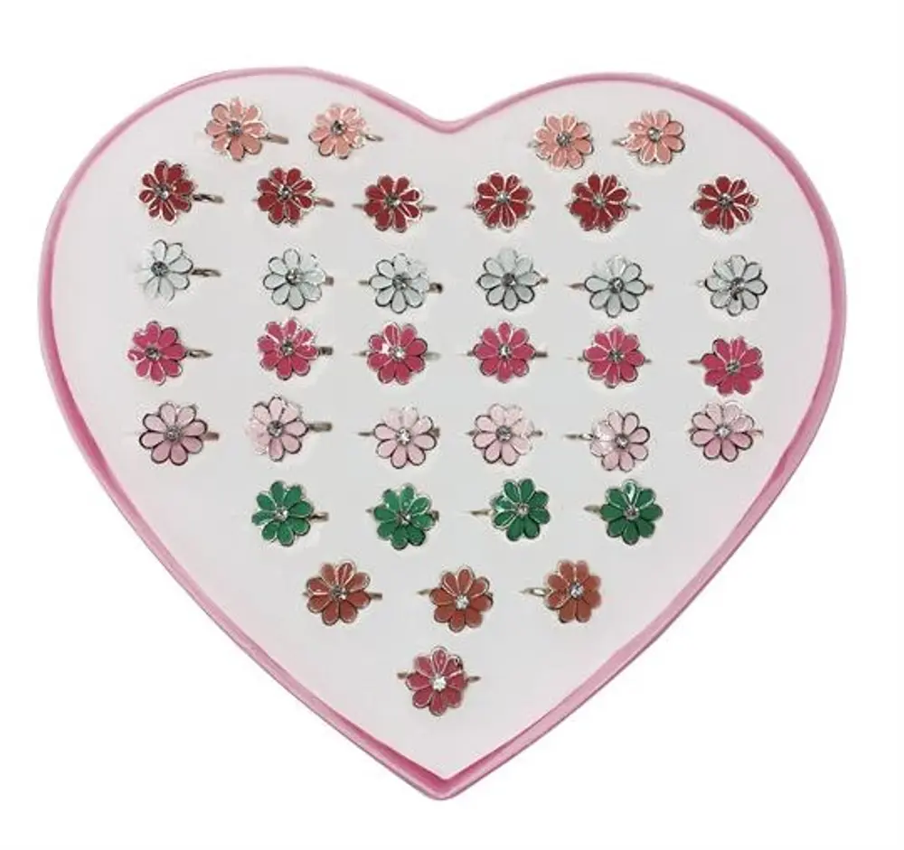 Fingerringe Nikkelfri Blomster Ass. fra Magni