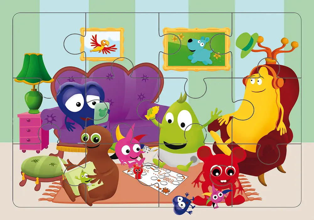 Puslespil I Træ Med Hverdagsmotiv fra Babblarna