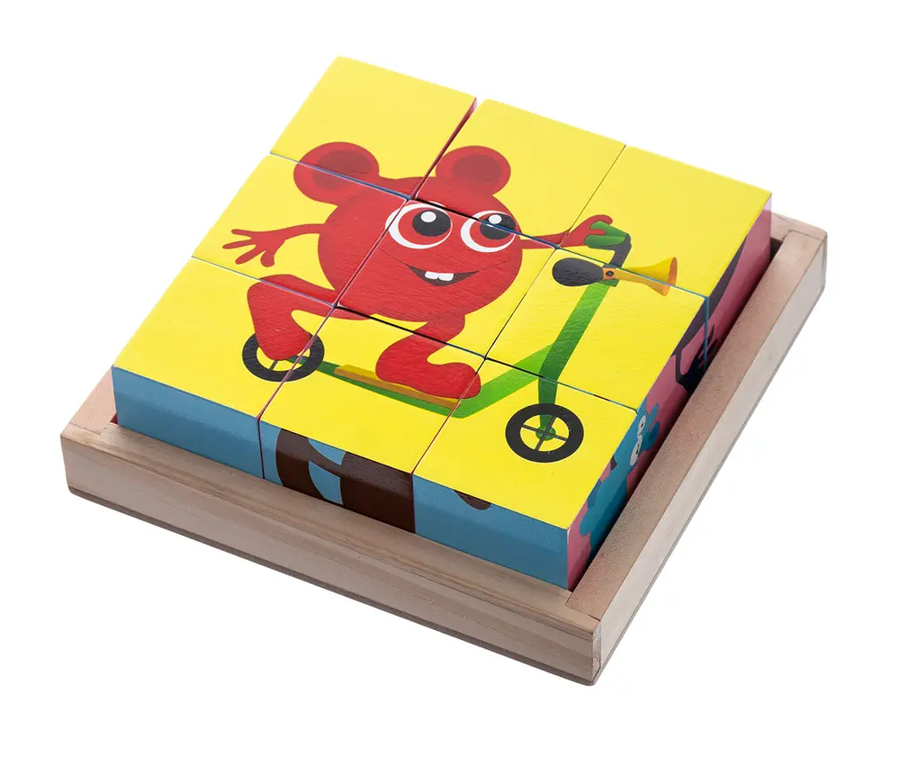 Klodspuslespil I Træ Med 6 Forskellige Motiver fra Babblarna