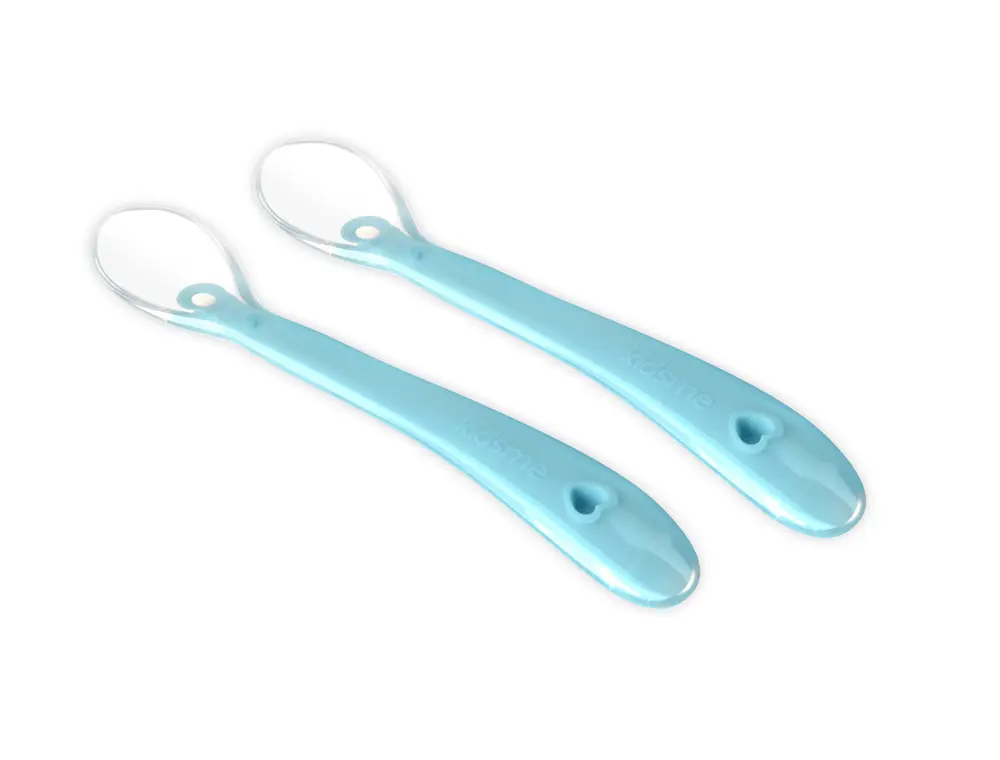 Silicone Spoon   Aquamarine 2 Pack fra Kidsme