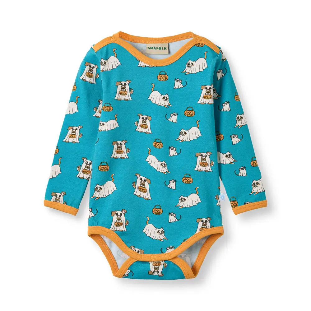 Elstar Langærmet Body   Creamy Blue   68 fra Småfolk