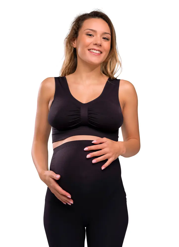 Sømløs Graviditets Bh   Sort   Medium fra Carriwell