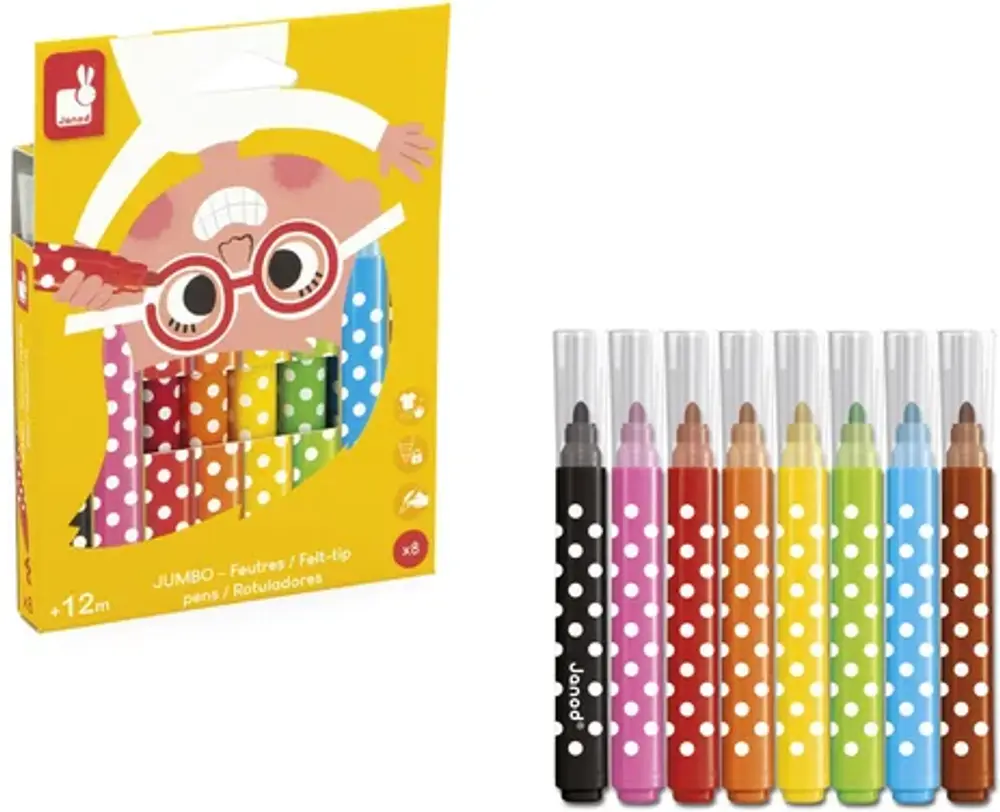 Jumbo Felt Tip Pens fra Janod