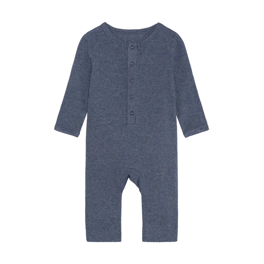 Heldragt Melange Rib   Vintage Indigo Melange   62 fra Fixoni