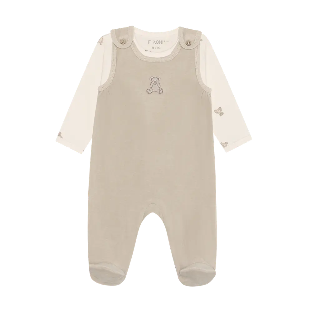 Sæt M. Body Og Velour Romper   Pure Cashmere   50 fra Fixoni