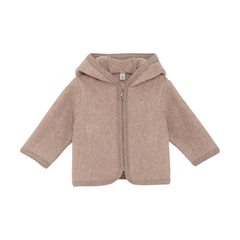 Jakke M. ører   Bomuldsfleece   Savannah Melange   62 fra Huttelihut