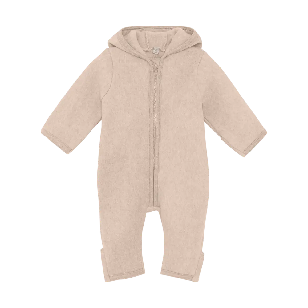 Køredragt M. ører   Fleece   Camel Melange   86 fra Huttelihut