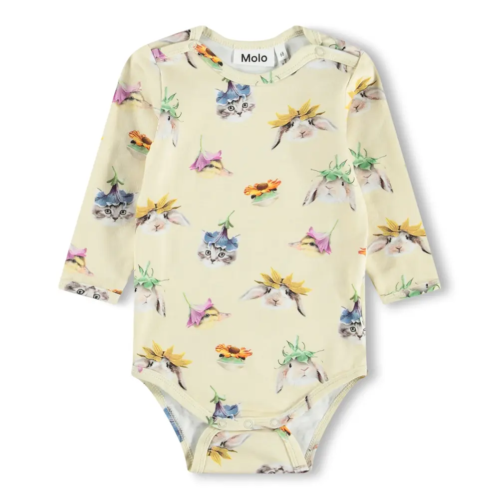 Foss Langærmet Body   Floral Fun Baby   56 fra Molo