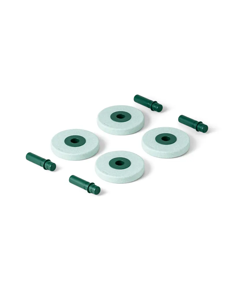 4 X Foam Wheels Ocean Mint   Forest Green fra Modu