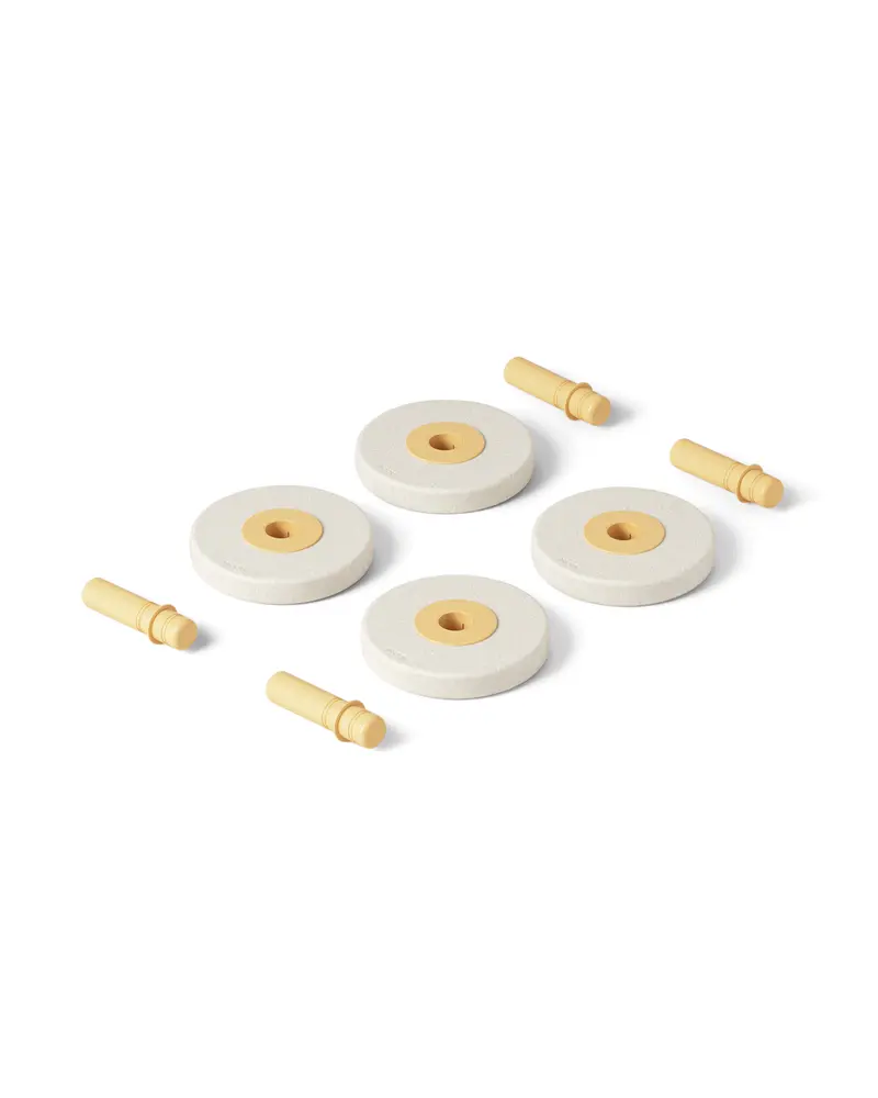 4 X Foam Wheels Sand Grey   Honey Yellow fra Modu
