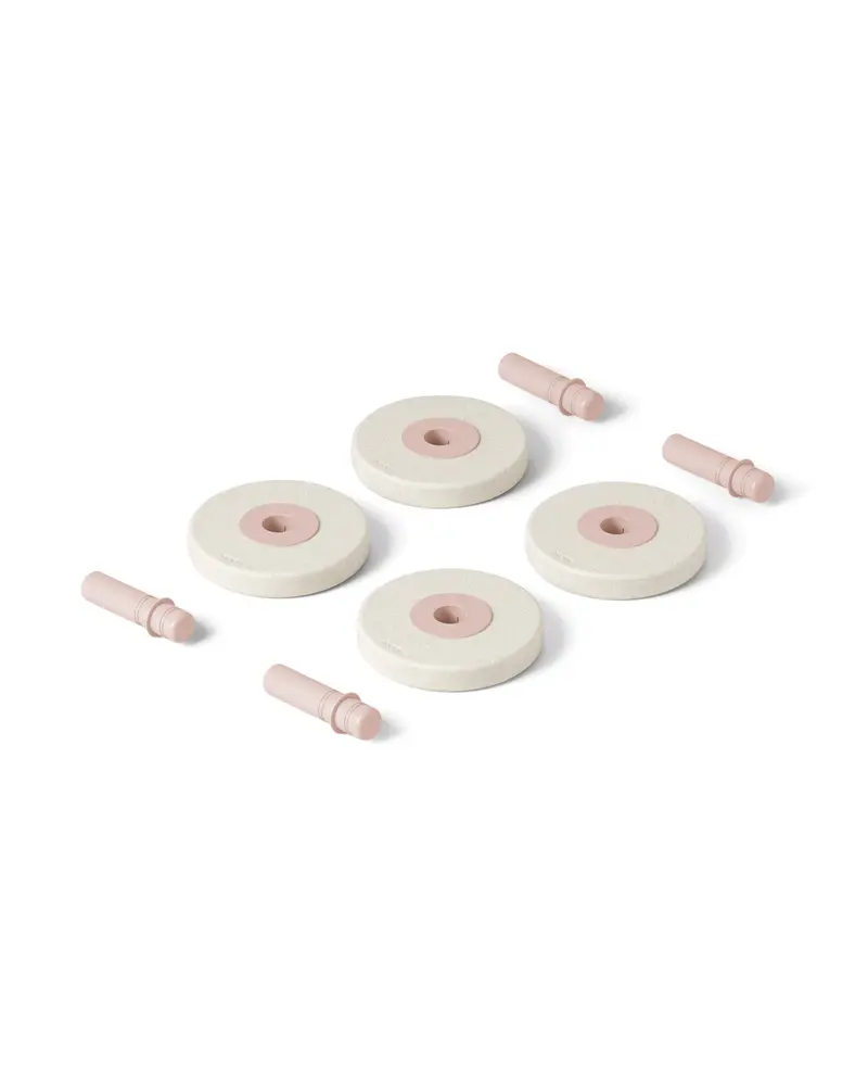 4 X Foam Wheels Sand Grey   Soft Rose fra Modu