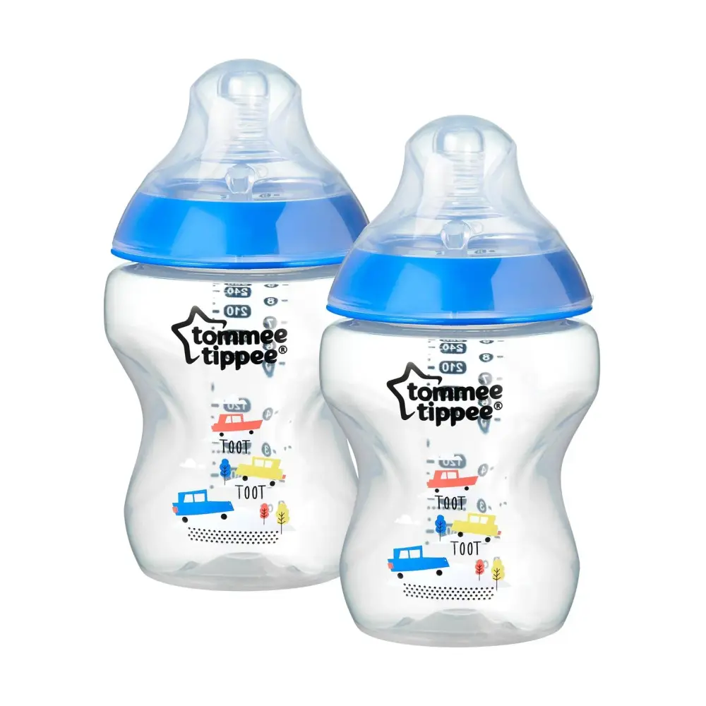 Natural Start Sutteflaske 2 X 260 Ml   Deco Blå fra Tommee Tippee