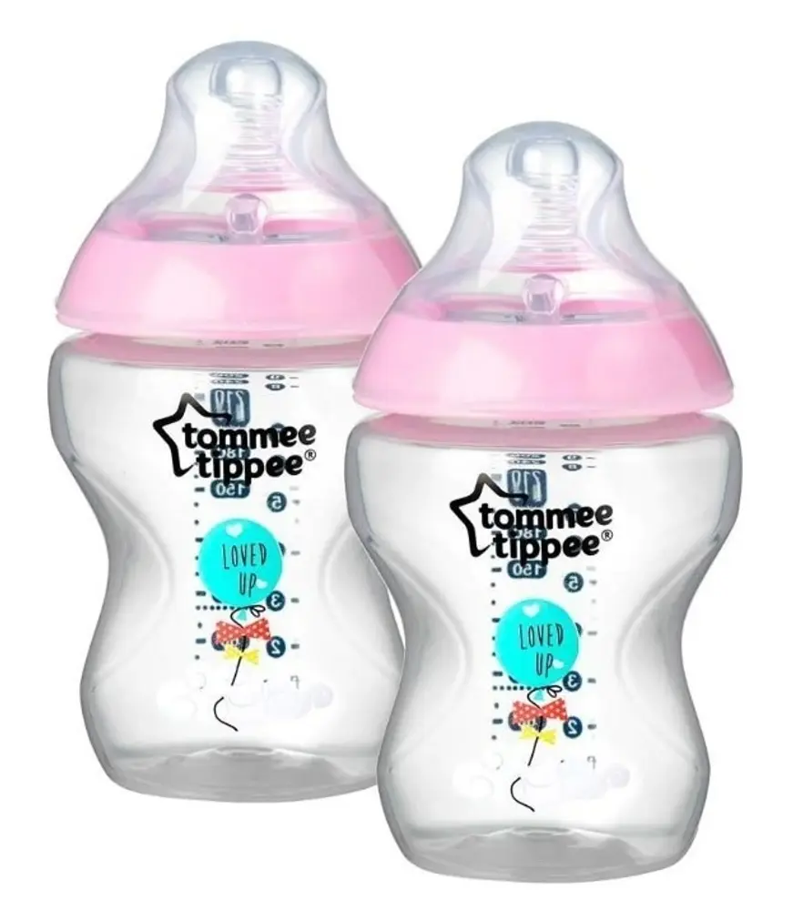 Natural Start Sutteflaske 2 X 260 Ml   Deco Pink fra Tommee Tippee
