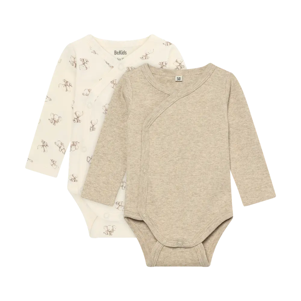 Wrap Body Langærmet (2 Pak)   2350   60 fra Bekids