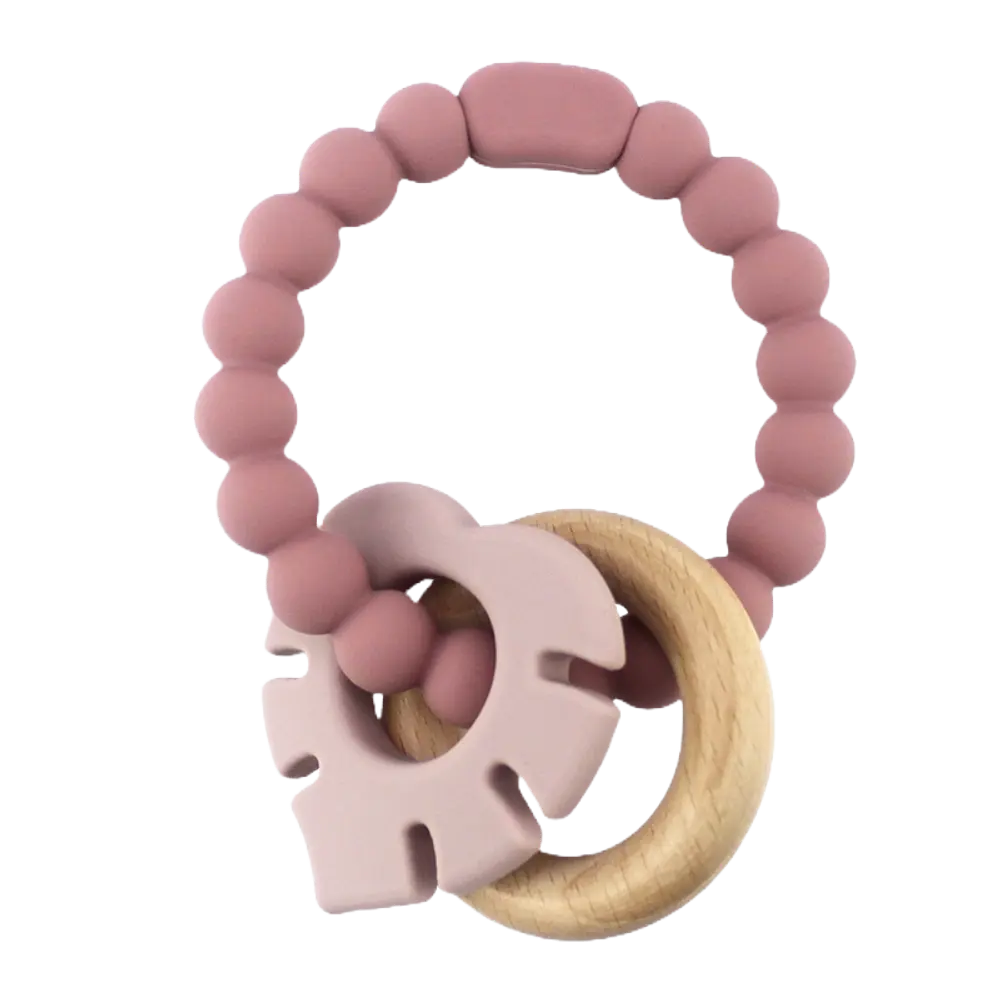 Biderangle I Silikone M. Træ Og Blad Vedhæng fra Magni