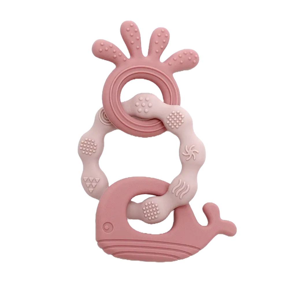 Biderangle I Silikone Med Hval Og Blæksprutte Vedhæng fra Magni