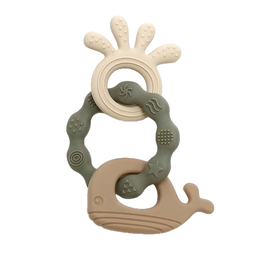 Biderangle Silikone Blæksprutte Og Hval Vedhæng fra Magni