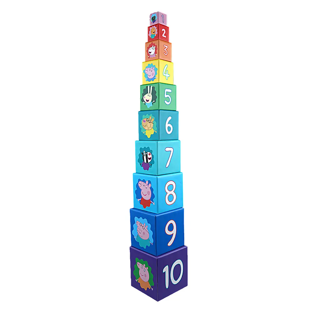 Stableklodser   Stacking Cubes   10 Stk fra Gurli Gris