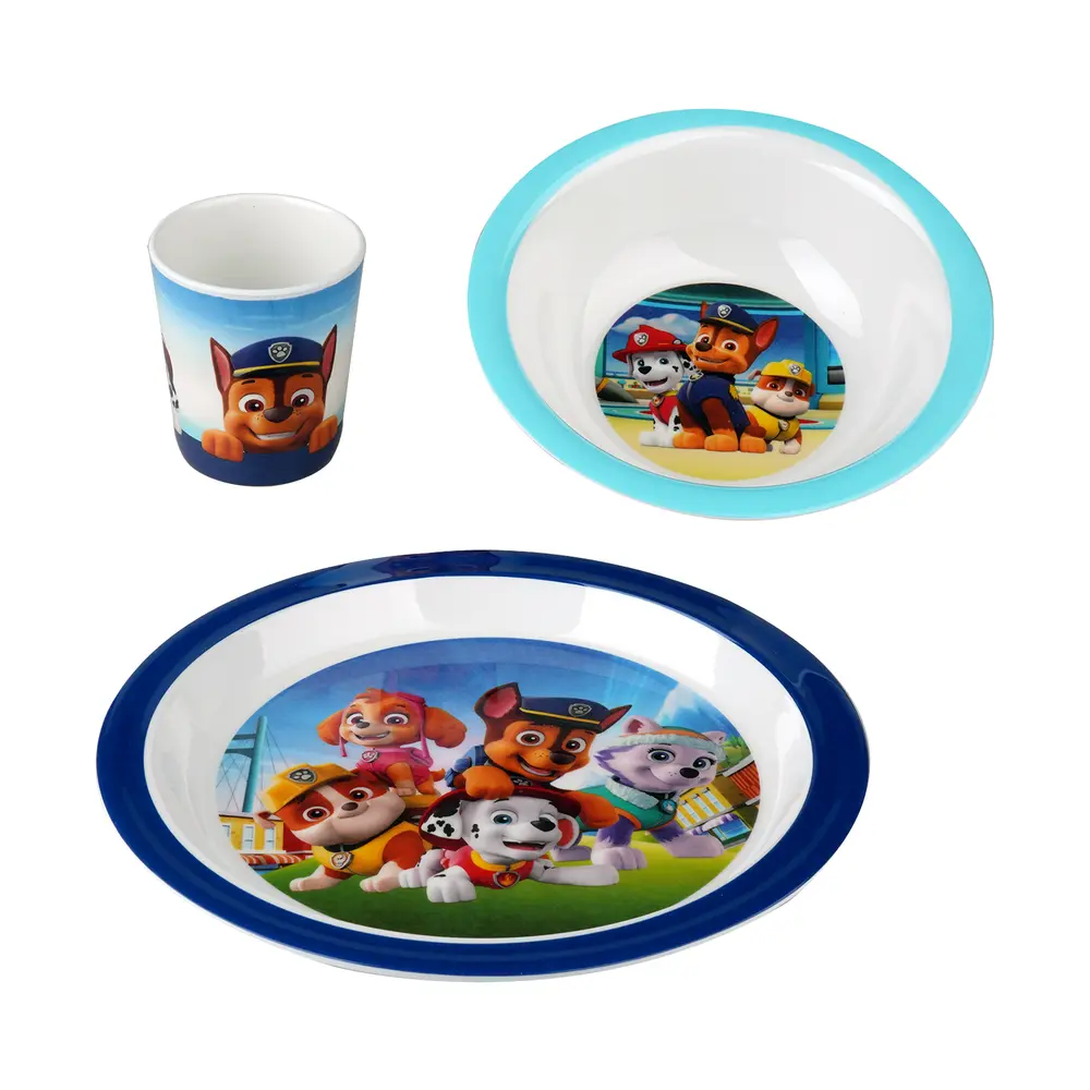 3 Pcs Set   Blue   100% Melamin fra Paw Patrol