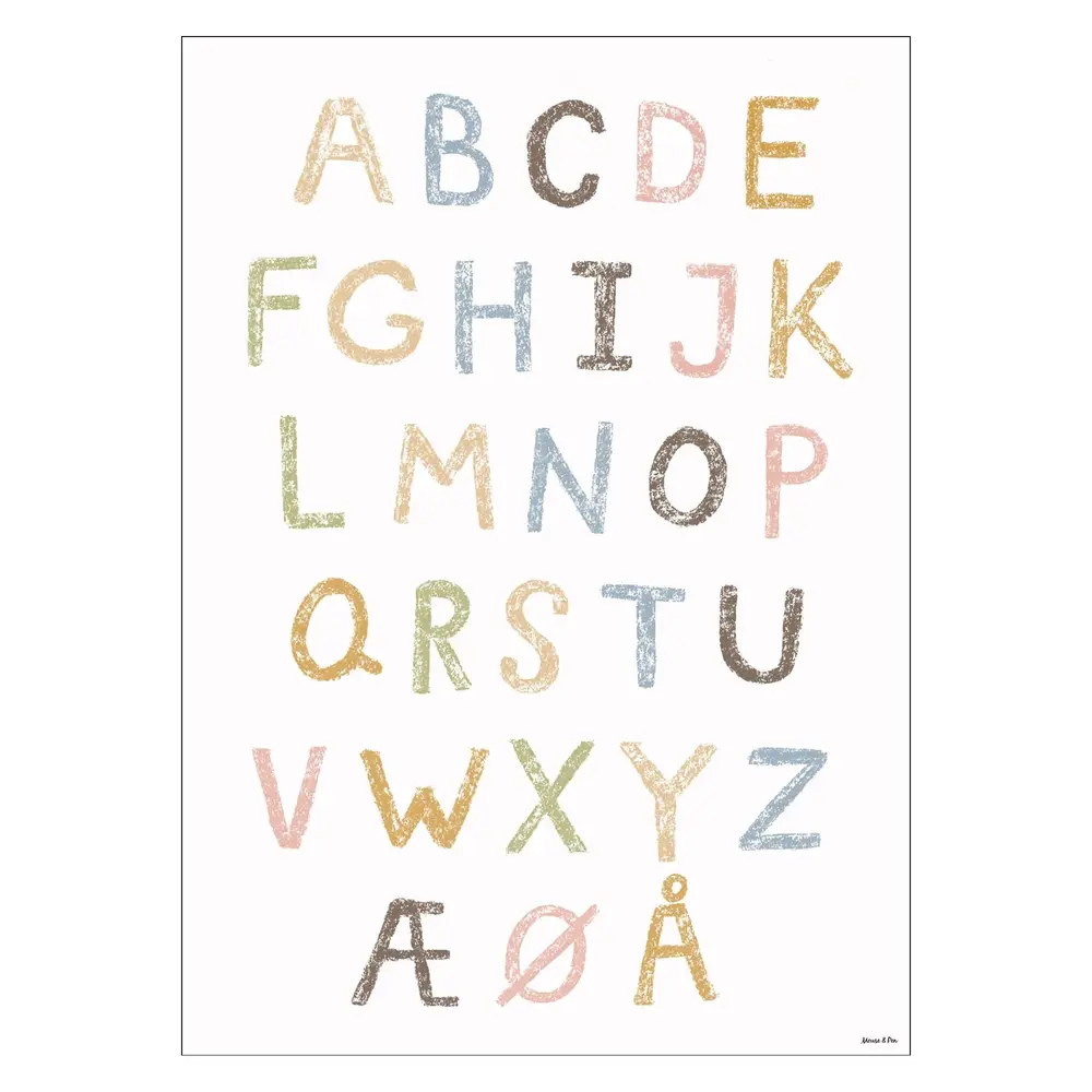 Plakat   Abc Kridt A3 fra Poster & Frame