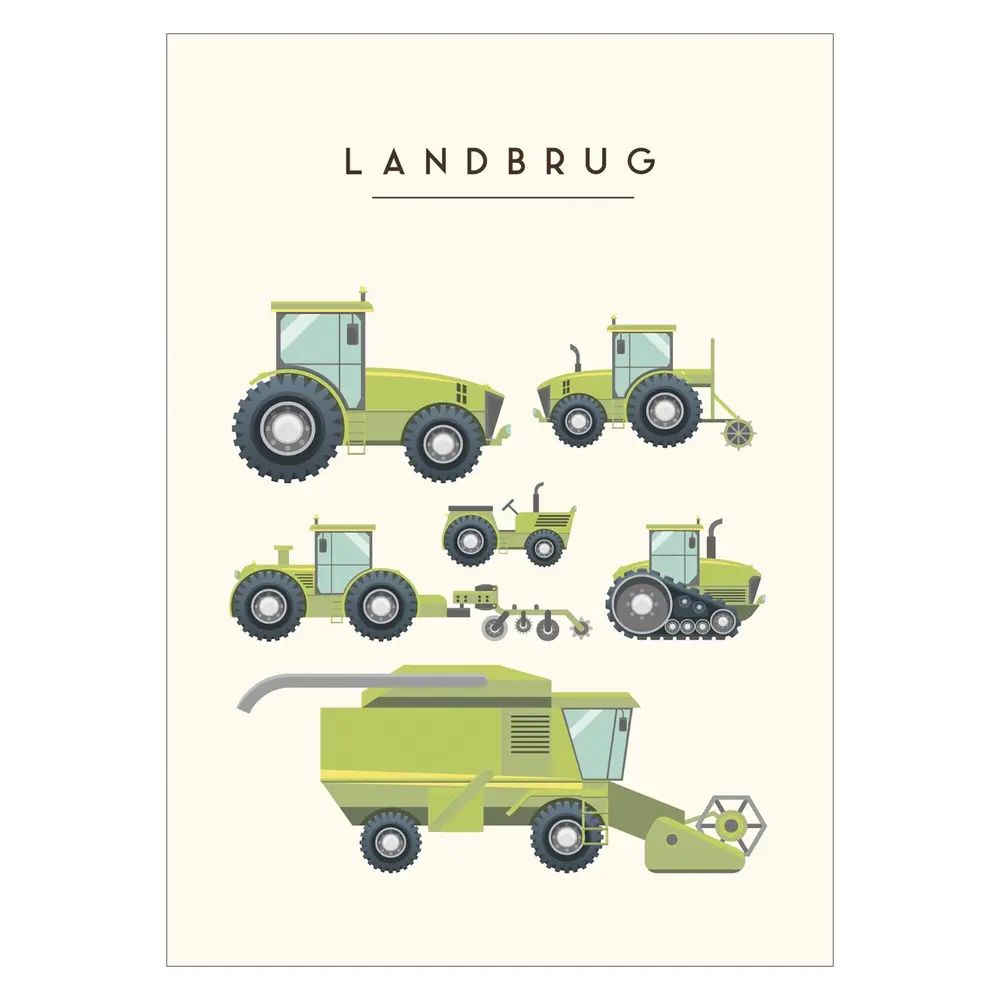 Plakat   Landbrugsmaskiner  A3 fra Poster & Frame