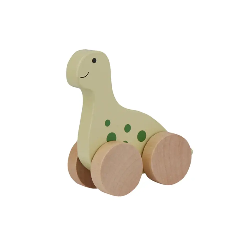 Wooden Dino On Wheel fra Barbo Toys