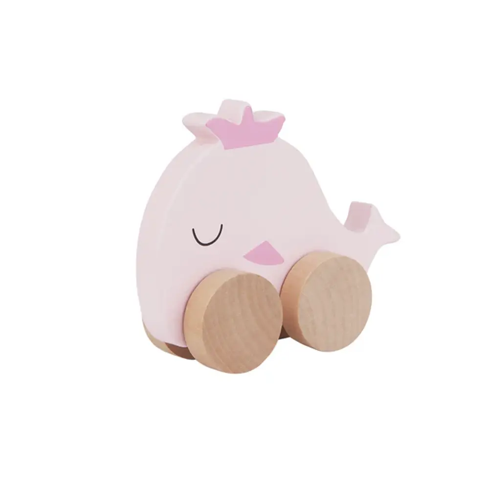Wooden Whale On Wheel fra Barbo Toys