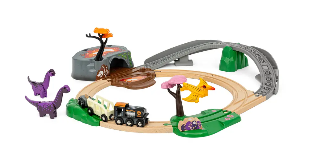 Togbanesæt Med Dinosaurer fra Brio