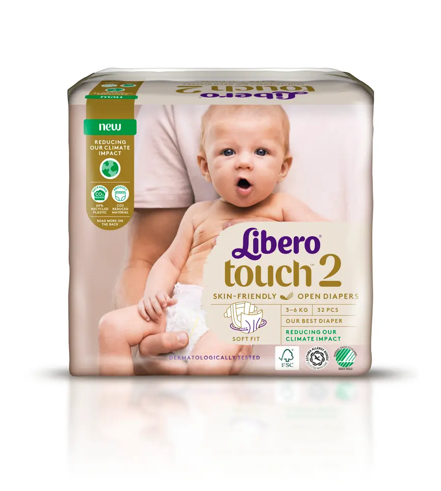 Touch Str. 2 (3 6 Kg.) 32 Stk fra Libero