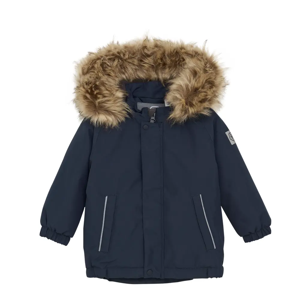 Jakke M. Fake Fur   Total Eclipse   98 fra Color Kids