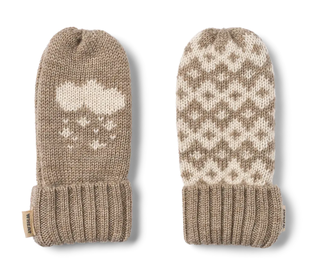 Towsi Jacquard Luffer   Grey Camel Melange   3 4 år fra Wheat