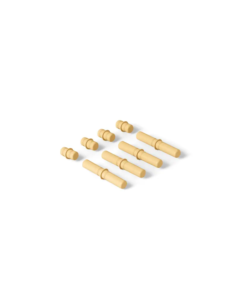 8 X Connector Pegs Honey Yellow fra Modu