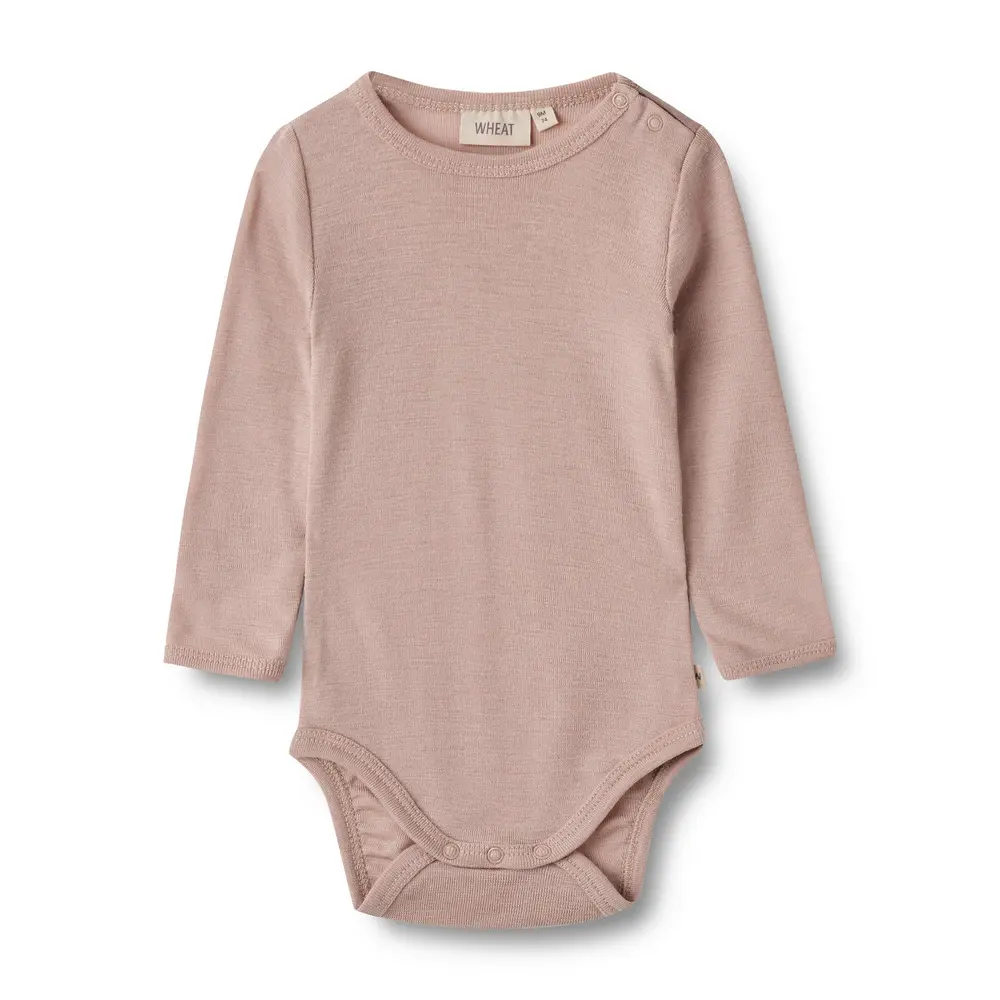 Uld Body Langærmet Lucca   Dry Rose   56 fra Wheat