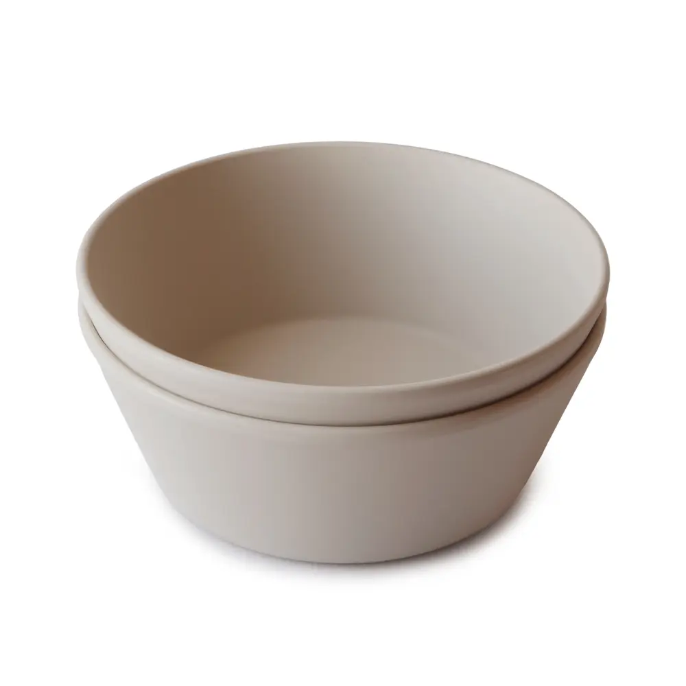 Runde Skåle I 2 Pak   Vanilla fra Mushie