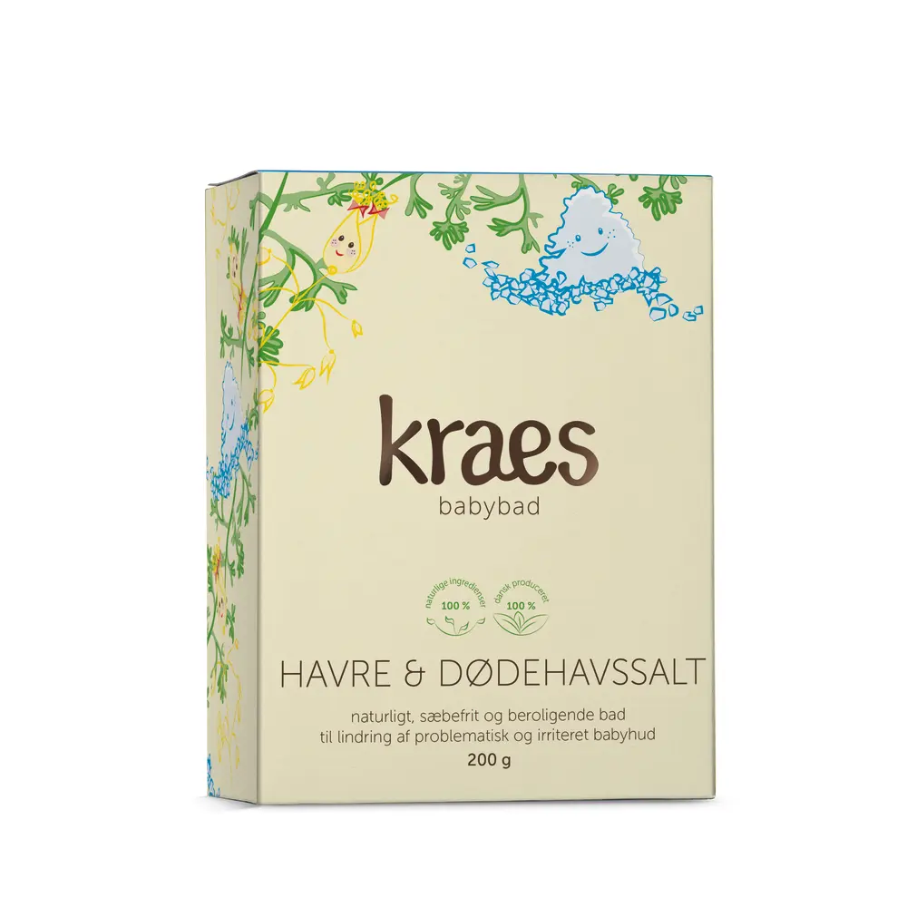 Babybad Med Havre Dødehavssalt 200 G. fra Kraes