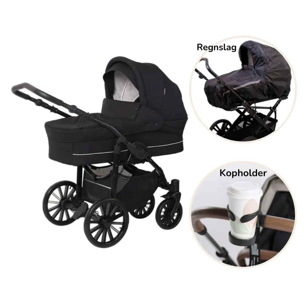 Nordic Lux Inkl. Regnslag Og Kopholder   Dusty Black fra Scandia