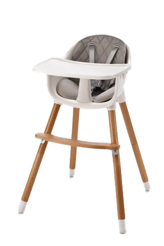 2 I 1 Højstol   Grå fra Bekids