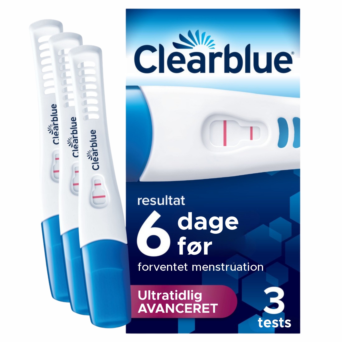 Clearblue Ultratidlig Avanceret Graviditetstest     3 Stk fra Babyplan