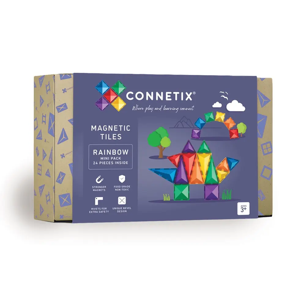 Mini Pack   Magnetsæt 24 Dele   Rainbow fra Connetix