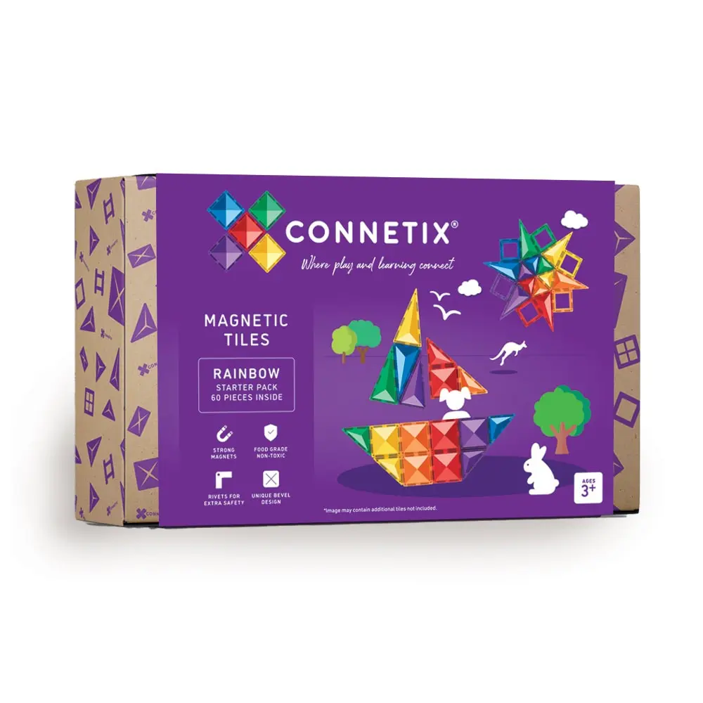 Starter Pack   Magnetsæt 60 Dele   Rainbow fra Connetix