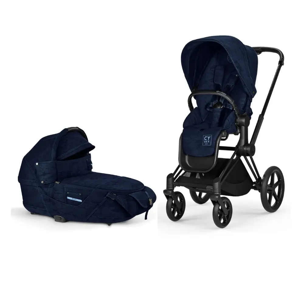 Priam Duovogn   Rebellious Luxury Denim Blue Matt Black fra Cybex