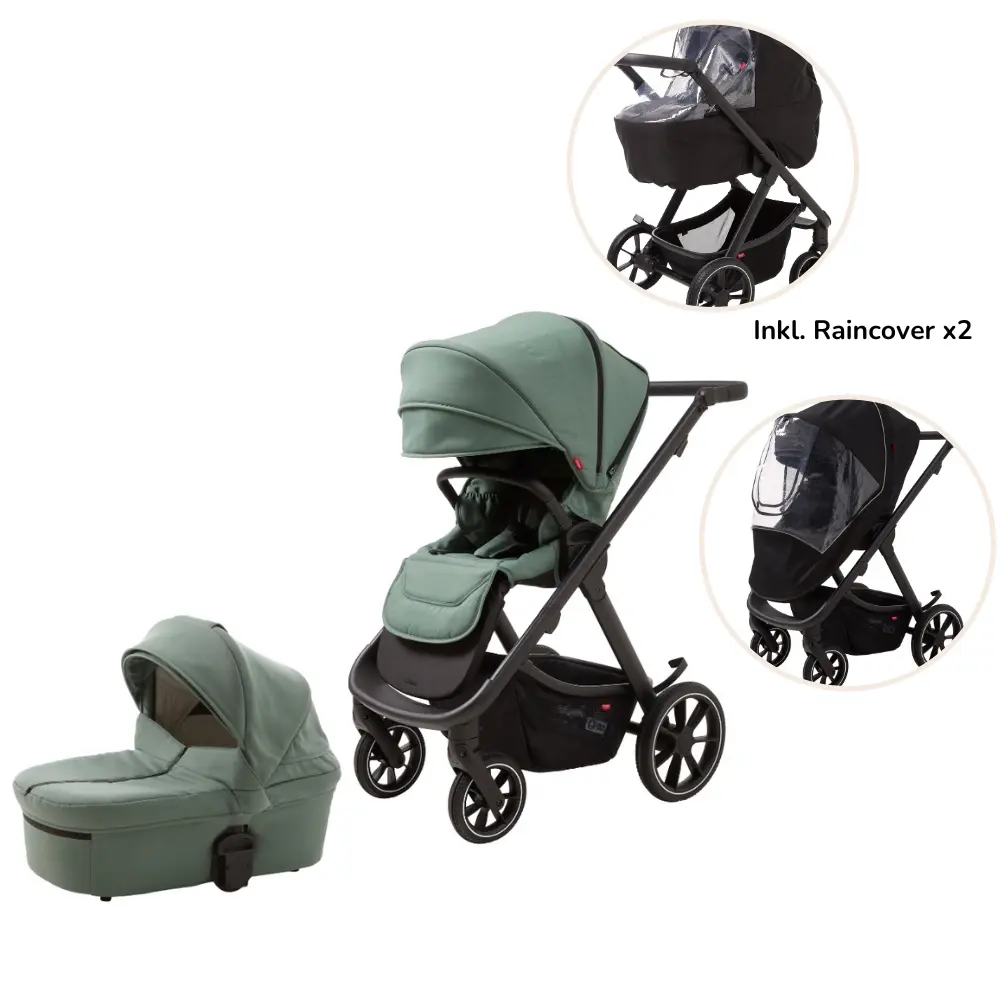 Evoke Kombivogn Inkl. Regnslag   Grøn fra Odder